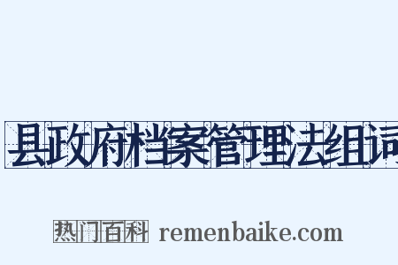 县政府档案管理法组词是什么意思的图片